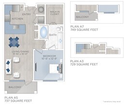 A3 & A5 & A7 2161 floor plan